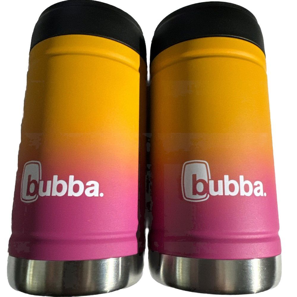 Lot Of 2 Bubba Multi Color Trailblazer Slim Can‎ Holder Stainless Purple & Mango